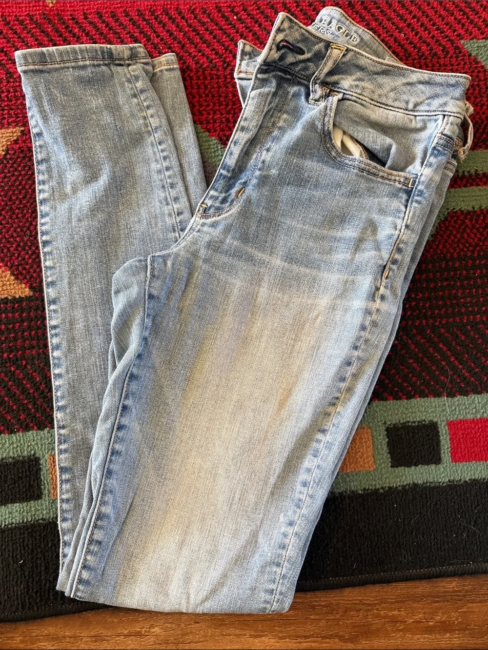 American Eagle Outfitters Light Blue Skinny Jeans 6L - Picture 2 of 2